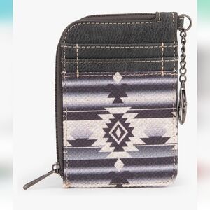 WRANGLER SOUTHWESTERN CARD CASE, Black and White